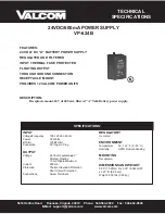 Valcom VP-624B Technical Specifications preview