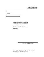 Preview for 1 page of Valentin Solo type Service Manual