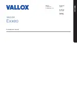 Vallox Exxeo Manual preview