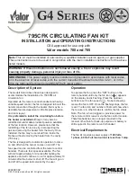 Valor 795CFK Installation And Operating Instructions Manual preview