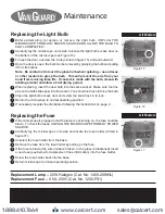 Preview for 14 page of Van Guard 1210CM, 1211CM, 1220CM, 1221CM, 1222CM, 1223CM, 1230CM, 1231CM, 1232CM,... Operation Manual