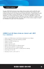 Preview for 3 page of Vanco HDMX4K44 Product Manual