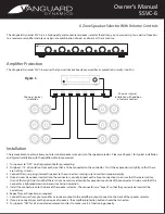 Vanguard Dynamics SSVC-6 Owner'S Manual preview