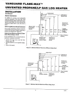 Preview for 8 page of Vanguard Flame-Max Birch Log Design Operating And Installation Manual