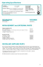 Preview for 3 page of Vantage Hearth ACF-8 Installation And Operation Manual