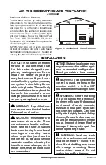 Preview for 8 page of Vantage Hearth LVD18-CH Owner'S Operation And Installation Manual