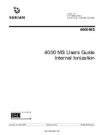 Preview for 1 page of Varian 4000 MS User Manual