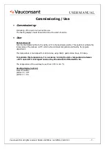 Preview for 7 page of Vauconsant A62208 User Manual