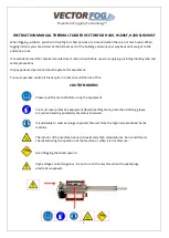 Preview for 1 page of Vector Fog H100 Instruction Manual