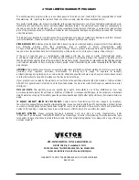 Preview for 1 page of Vector JUMP-START SYSTEM Owner'S Manual & Warranty Information