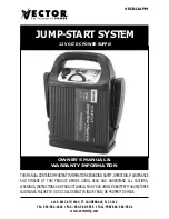 Preview for 2 page of Vector JUMP-START SYSTEM Owner'S Manual & Warranty Information