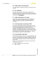 Preview for 6 page of Vega VEGAMET 625 Operating Instructions Manual