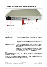 Preview for 3 page of VegaStream Vega 100 E1 Manual