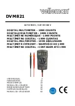 Velleman DVM821 User Manual preview