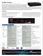 Preview for 4 page of Velodyne SUBCONTRACTOR SC-600 Amplifier Brochure & Specs