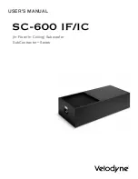 Velodyne SubContractor Series SC-600 IF User Manual preview