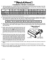 Preview for 5 page of Vent-a-Hood B100 Single Installation Instructions Manual