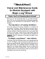 Vent-a-Hood B100MSC Owner And Maintenance Manual preview