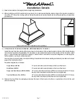 Preview for 3 page of Vent-a-Hood JCH/A1 DESIGNER SERIES Installation Instructions Manual