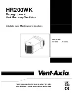 Preview for 1 page of Vent-Axia 14120020 Installation And Maintenance Instructions Manual