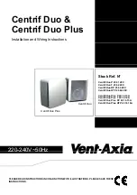 Vent-Axia Centrif Duo DP 25 63 20C Installation And Wiring Instructions preview