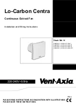 Vent-Axia Lo-Carbon Centra Series Installation And Wiring Instructions preview