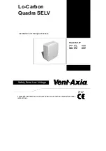 Preview for 1 page of Vent-Axia Lo-Carbon Quadra SELV Series Installation And Wiring Instructions