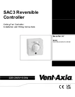 Preview for 1 page of Vent-Axia SAC3 Installation And Wiring Instructions