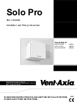 Preview for 1 page of Vent-Axia Solo Pro SELV Series Installation And Wiring Instructions