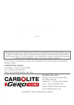 Preview for 30 page of VERDER CARBOLITE GERO CFM 12/1 Installation, Operation And Maintenance Instructions