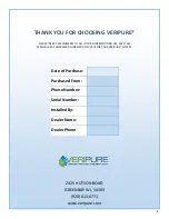 Preview for 2 page of VERIPURE VERIPUREVP5000 Owner'S Manual