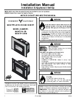 Preview for 1 page of Vermont Castings MONTPELIER II MONTP-II-BM Installation Manual