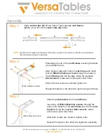 Preview for 3 page of VersaTables PowerLift L-Shaped Standing Desk Assembly And Use Instructions