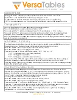 Preview for 18 page of VersaTables PowerLift L-Shaped Standing Desk Assembly And Use Instructions