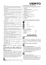 Preview for 13 page of VERTO 52G281 Manual