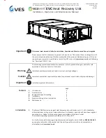 VES ecovent EVC Installation, Operation And Maintenance Manual preview