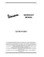 Preview for 2 page of VESPA LX 150 4T USA Workshop Manual