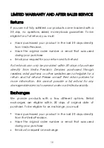 Preview for 20 page of Vesta Precision C20v User Manual