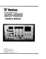 Vestax MW-3000 Owner'S Manual preview