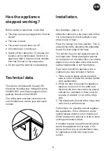 Preview for 5 page of Vestfrost FKG 311 Instructions For Use Manual