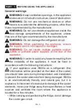 Preview for 3 page of Vestfrost VRT71700FFEX Instruction Booklet