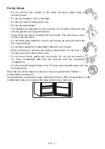 Preview for 7 page of Vestfrost VWF15FFE01W User Manual