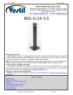 Vestil BOL-G-24-3.5 Use And Maintenance Instructions preview