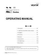 Preview for 1 page of Vexta FBL II Series Operating Manual