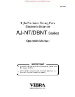 Preview for 1 page of Vibra AJ-NT/DBNT Series Operation Manual