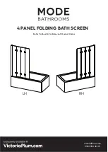 Preview for 1 page of VictoriaPlum MODE BATHROOMS 4 PANEL FOLDING BATH SCREEN Assembly Instructions Manual