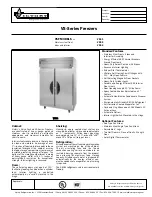 Preview for 1 page of Victory VSF-1 Specification Sheet