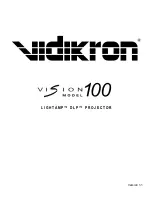 Vidikron Vision 100 Instruction Manual preview