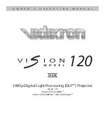 Vidikron Vision 120 Operating Manual preview