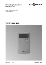 Viessmann UTDB-RF2 Operating Instructions For The System User preview